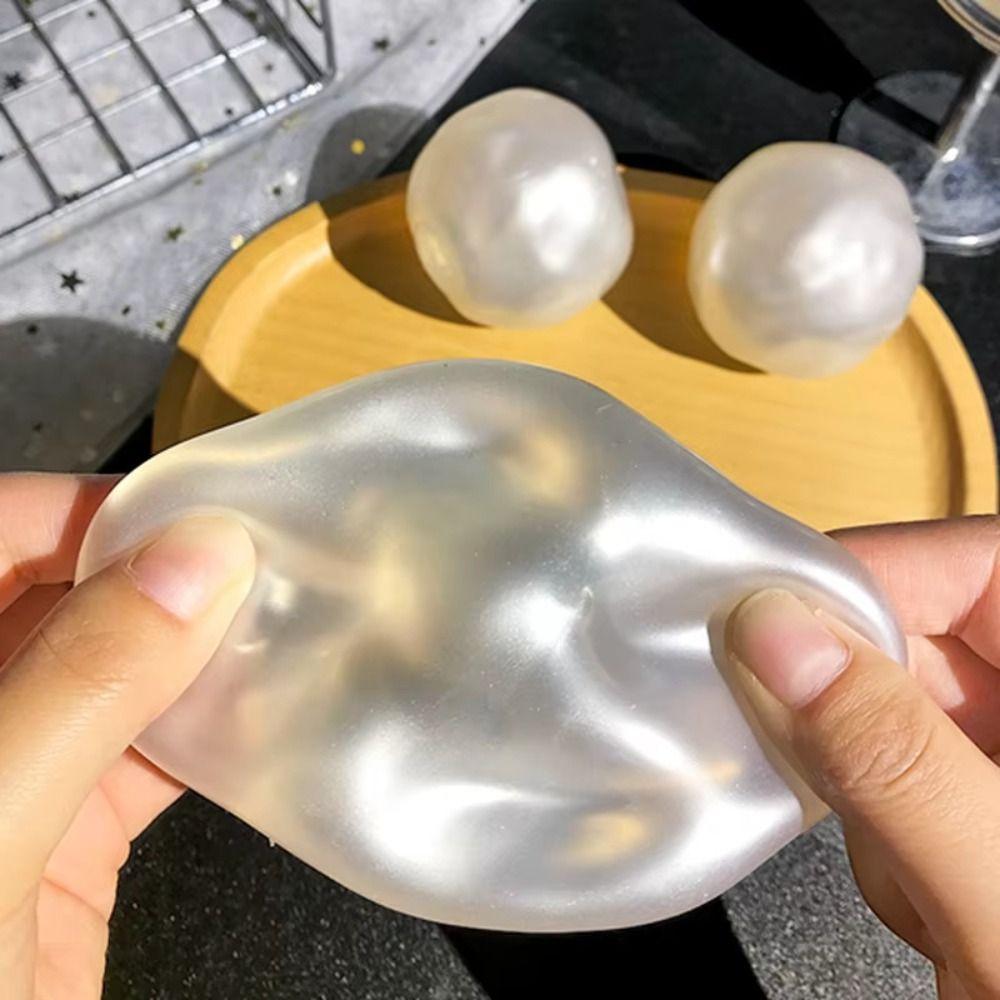 Blue Coconut Oil Squishy Ball Transparent Squishy Pearl Squishy Toy Home Decoration