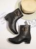 Shoetopia Женские короткие ботильоны на массивном каблуке с нескользящей подошвой, удобные модные ботильоны на щиколотку | Мягкая амортизирующая подошва | Для повседневной носки, вечеринок и зимы