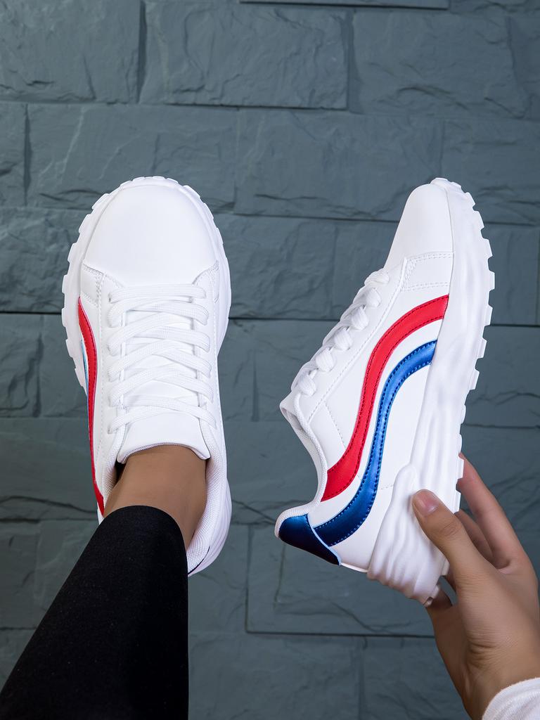 Women Casual Sneakers Side Platform Plus Size Vulcanized Shoes New Spring Flat Bottomed Casual Shoes