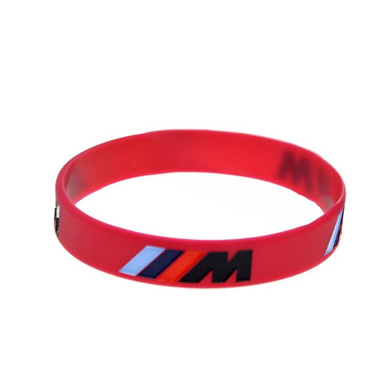Fashion BMW M-series Badge Bracelet Sports Men Women Rubber Hand Chain For BMW Performance BMW M Power M3 M5 X1 X3 X5 X6 x7 UW9
