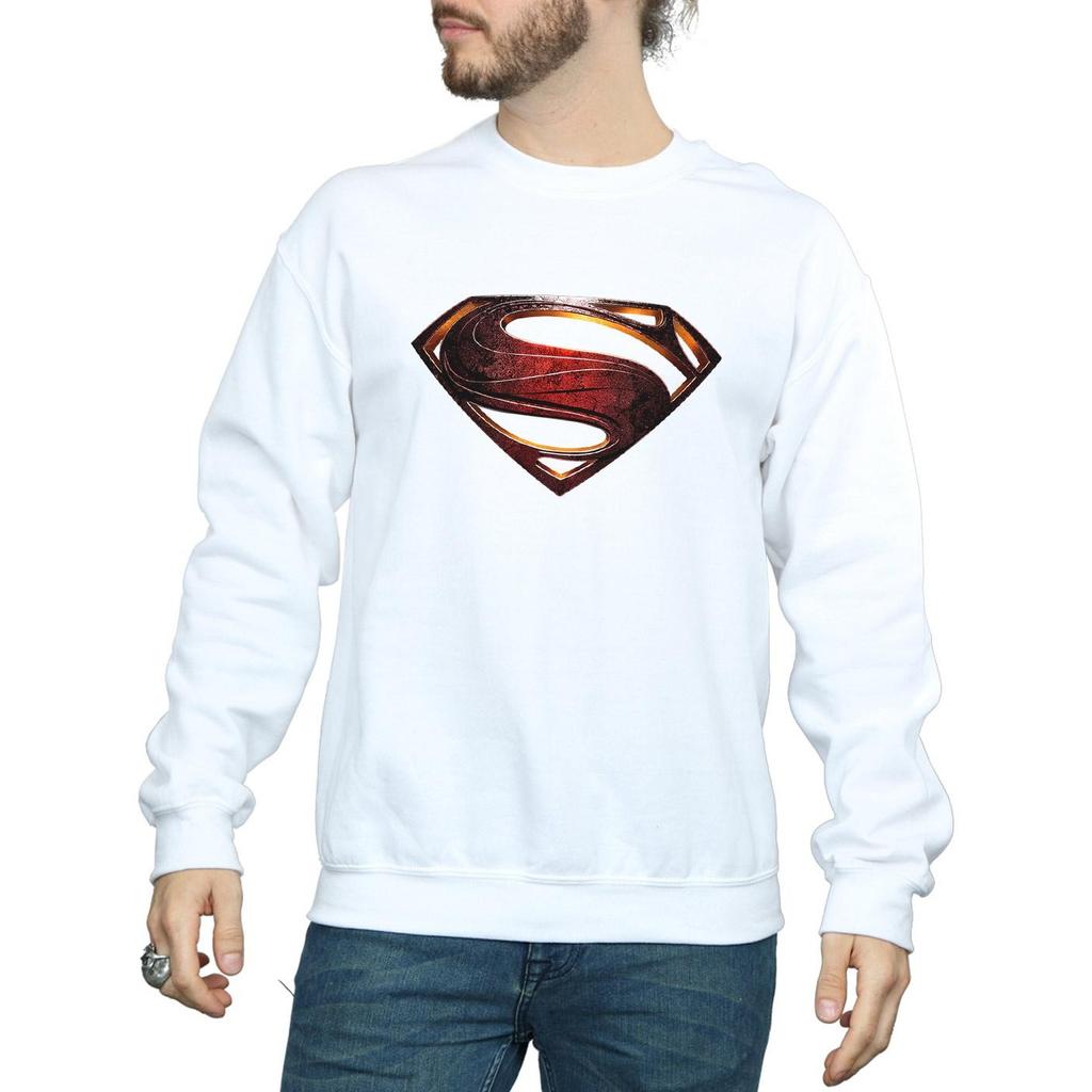 DC Comics Mens Justice League Movie Superman Emblem Sweatshirt