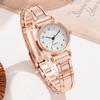 Simple Retro Versatile Quartz Women's Watch Casual Small Dial Quartz Fashion Steel Strip Ladies Wristwatches