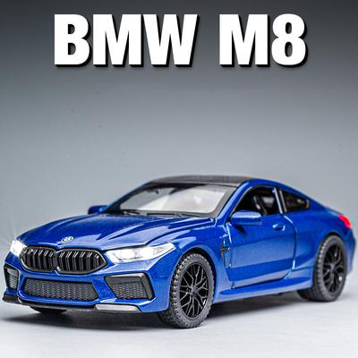 1:32 BMW M8 IM Суперкар Литые модели из сплава и игрушечные транспортные средства Металлическая модель игрушечной машины Звук и свет Коллекция Игрушка для детей