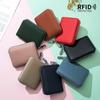 Card Bag Leather Coin Purse Zipper Card Sleeve Female Organ Card Bag Large Capacity