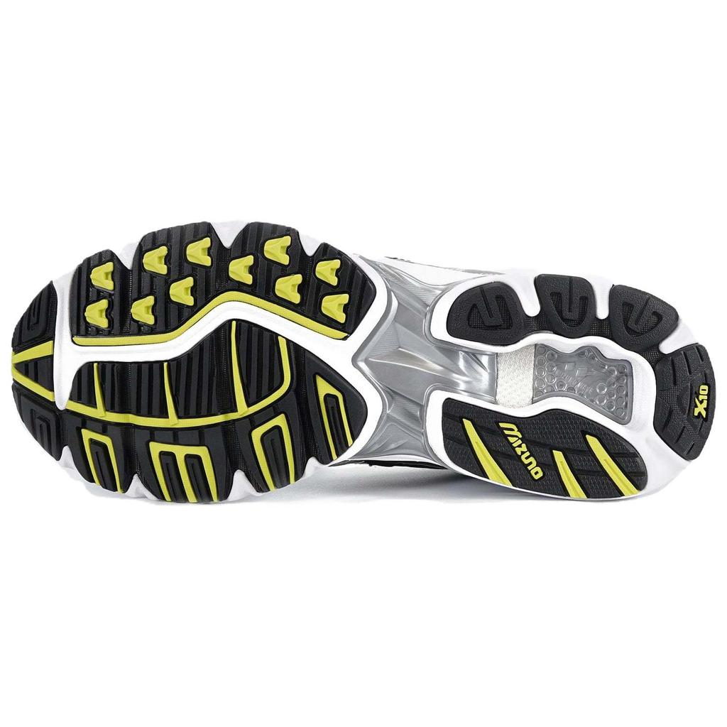 Mizuno Wave Rider 10 Удобные Универсальные Беговые Кроссовки из Синтетической Кожи Унисекс Кроссовка Серебристо-Белый D1GA210419