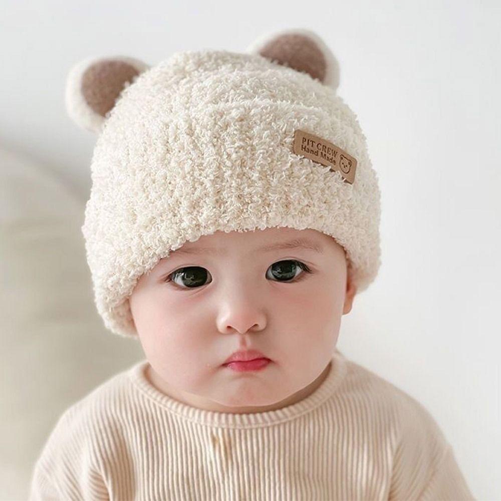 5 Months-3Year Soft Winter Hat Plush Beanie Hats Windproof Baby Knitted Hat  Boys Girls