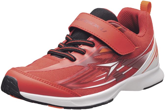 Shunsoku Sneakers for SJJ cm Kids, Boys, Lightweight, 16-25cm, 2E, 1530, Red, 19.0