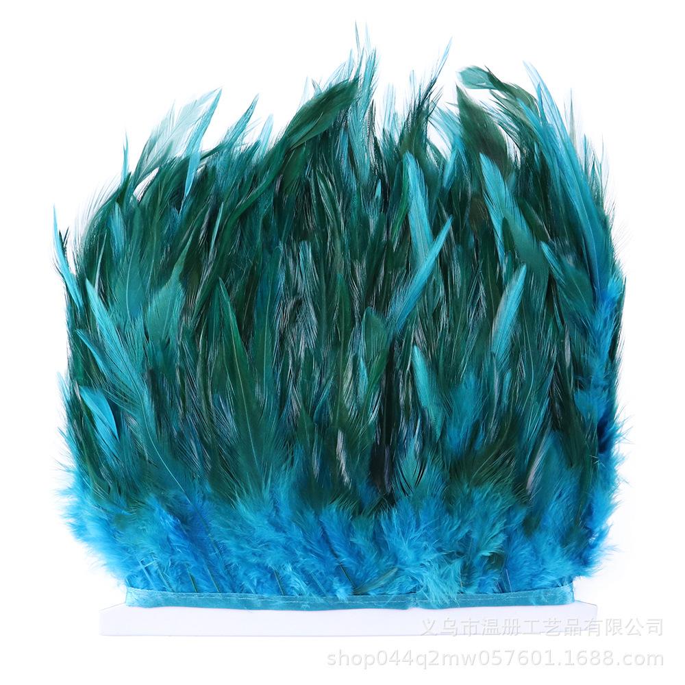 3-5 Red Tip Cloth Edge Stage Shooting Props Colored Chicken Feather Cloth With Evening Dress Skirt Diy