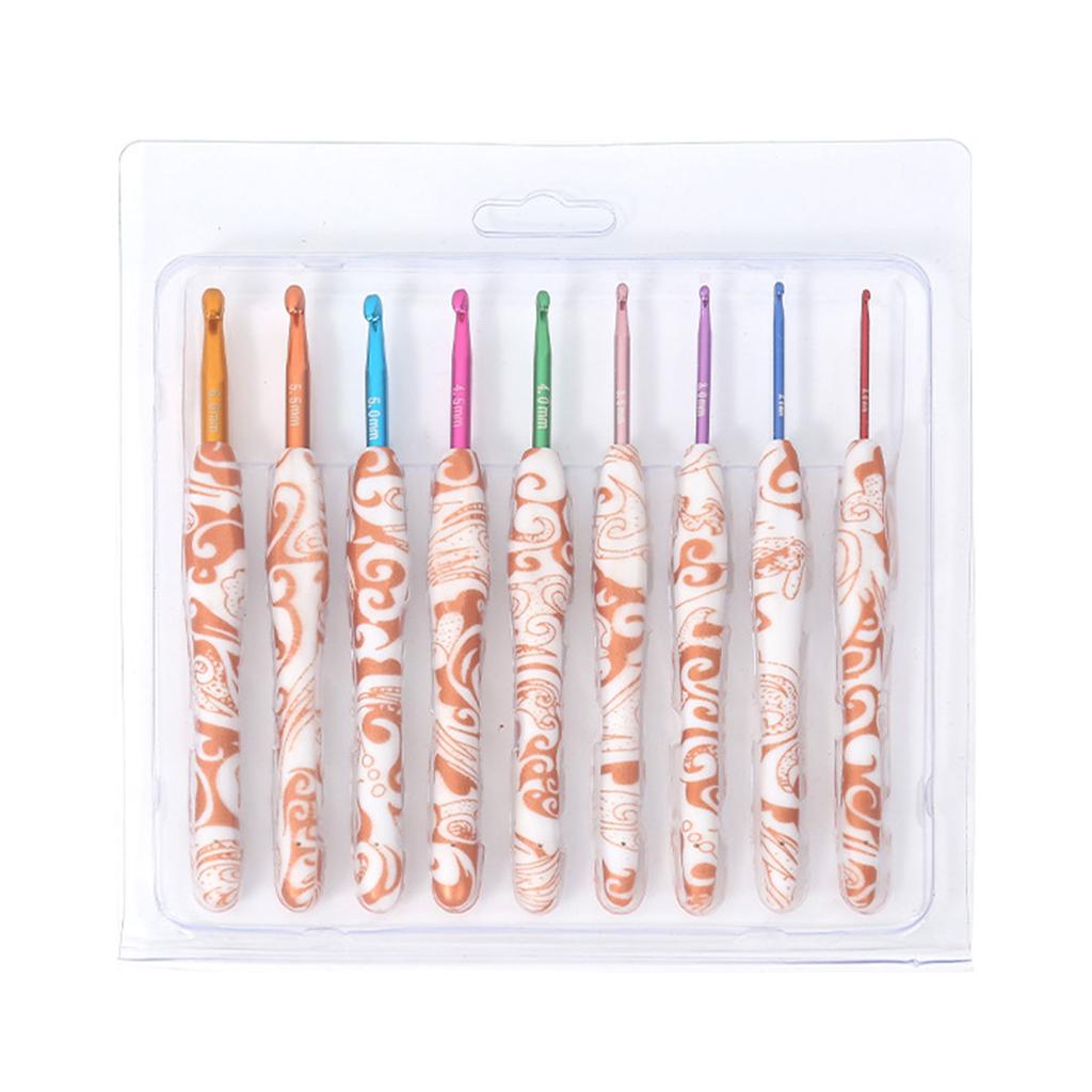 9 шт. Эргономичная ручка Крючок для вязания 2 мм-6 мм Эргономичная игла для вязания Крючок для вязания с мягкой ручкой для начинающего любителя