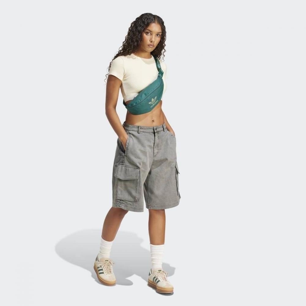 Adidas Ribbed Short Sleeve Top Crop Slim Fit Jd0040