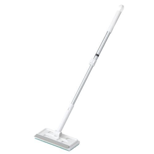 LEC Gekiochikun Bathroom Cleaner, Brush & Wiper for Uneven Floors and Ceilings (Extendable)