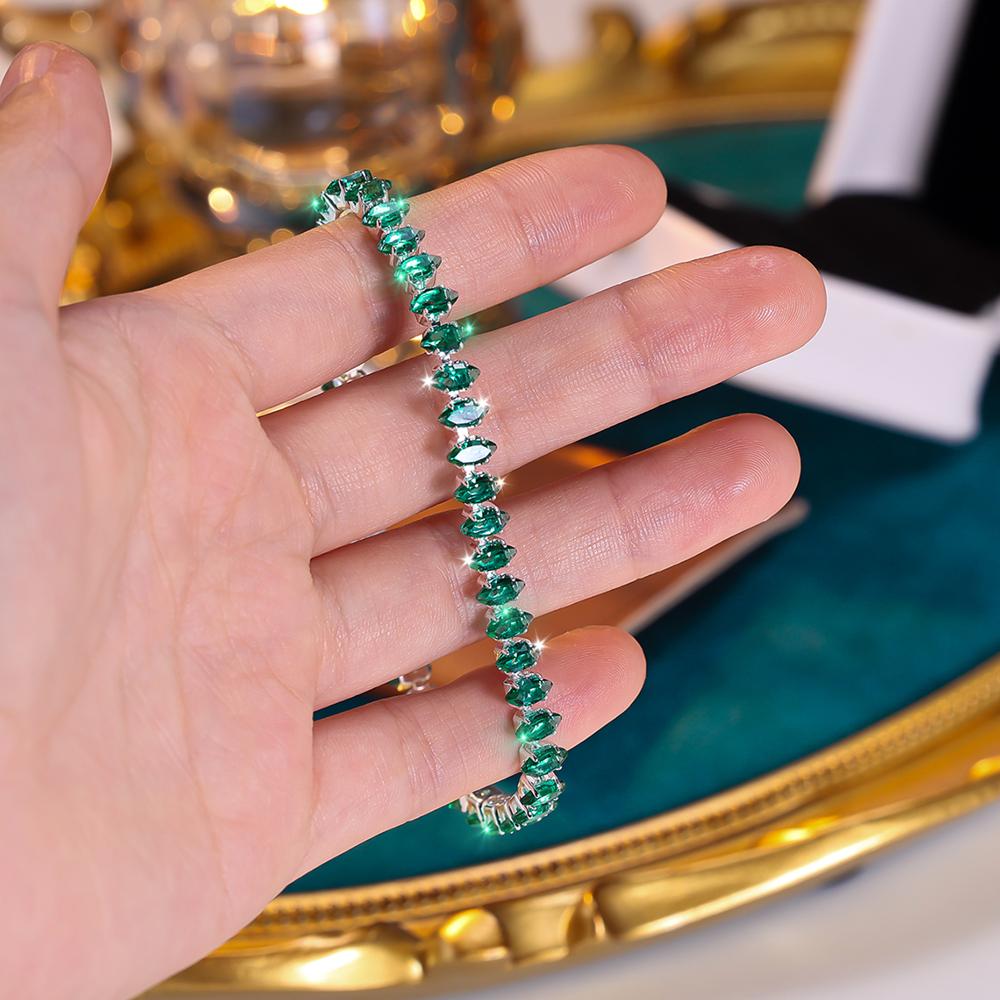 Shiny Zircon Thin Tennis Bracelet Luxury Exquisite Hand Bracelet Jewelry Decoration Daily Wear