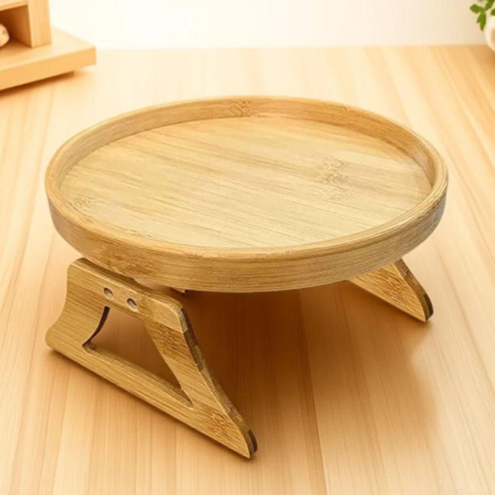 Круглый диванный столик Складной столик-клипса Практичный столик-подлокотник Ленивый диван