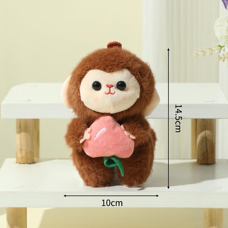 Non-Toxic 14Cm Cartoon Plush Monkey Keychains Stuffed Lovely Animal Backpack Decoration Pendants Boutique Dolls Plush Toys For Kids Gifts
