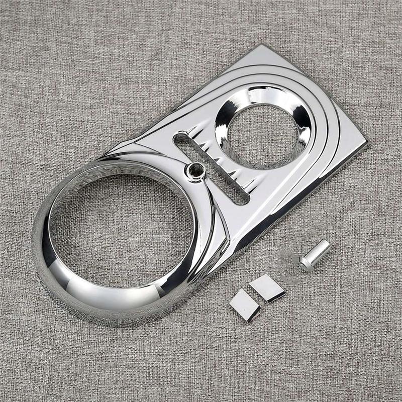 NEW-Motorcycle Dash Panel Insert Trim Cover Accessories For  Dyna Softail Fat Boy Chrome