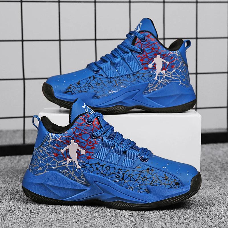Мальчик Новые мужские баскетбольные кроссовки нескользящие дышащие спортивные удобные оригинальные тренировочные мужские кроссовки