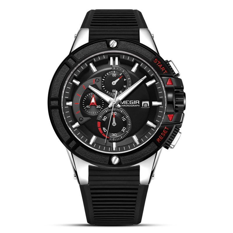 Men'S Watch, Fashion Sports Multifunction Chronograph Quartz Watch Men'S 2095
