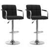 VidaXL Bar Stools 2 Pcs Black Fabric