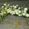 Flower Display Stand Gold Tall Floor Vase Plant Shelf Detachable Metal Flower Floor Holder Plant Stand for Home Party
