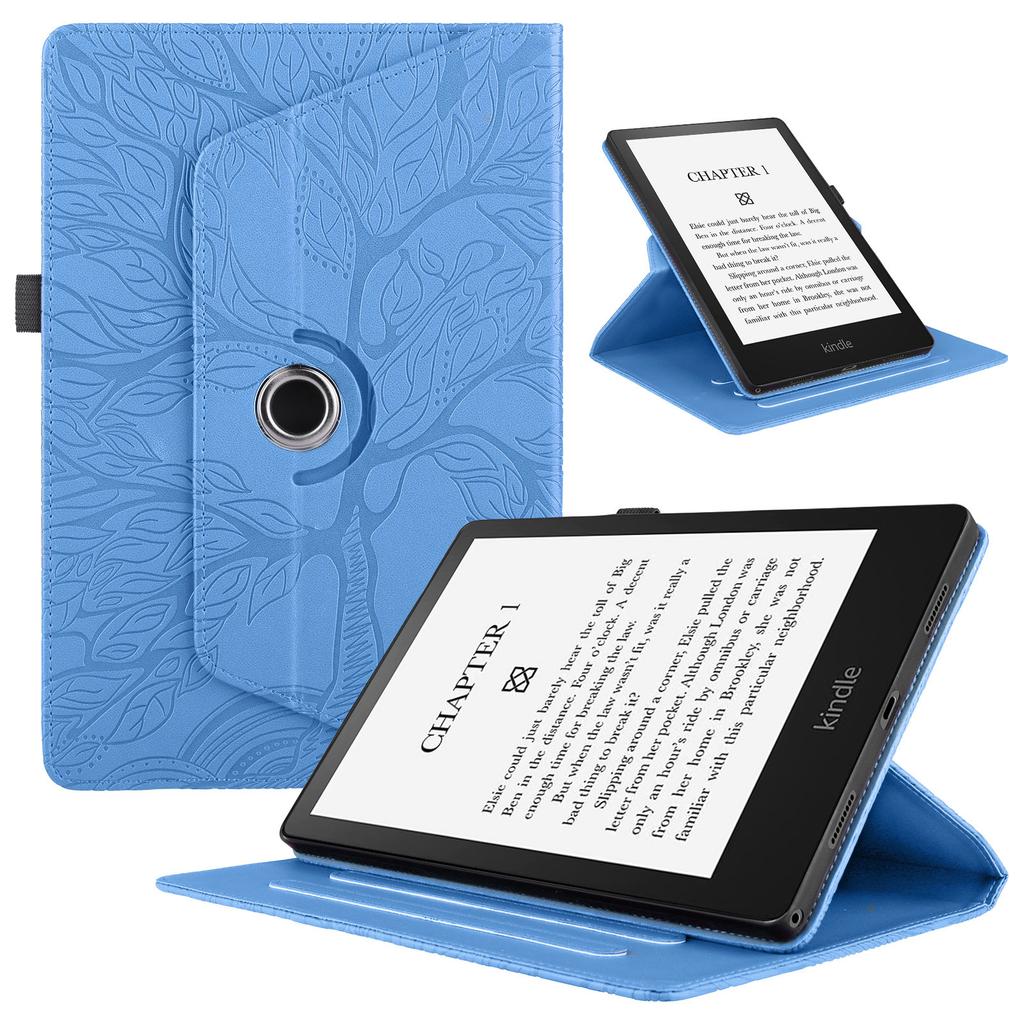 Для Amazon Kindle Paperwhite 7 12-го 2026 Кожаный чехол, Вращающаяся подставка Древо жизни