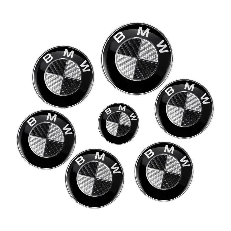 BAAP1 7pcs Front Hood Emblem Car 50th Anniversary Logo 82mm+Rear Badge 74mm+Wheel Hub Cap 68mm Decoration Cover Styling for BMW M