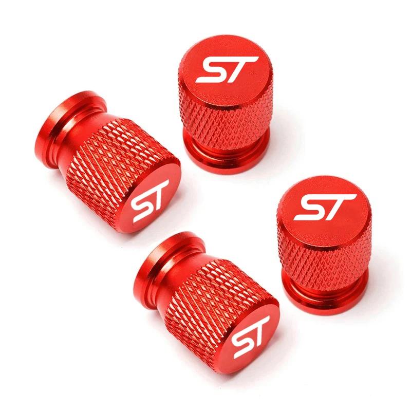 XXUI3 4pcs For Ford ST FOCUS 2 3 Mondeo Fiesta Kuga MK2 MK3 MK4 Car Wheel Tire Valve Caps Tyre Stem Covers Airdust Waterproof