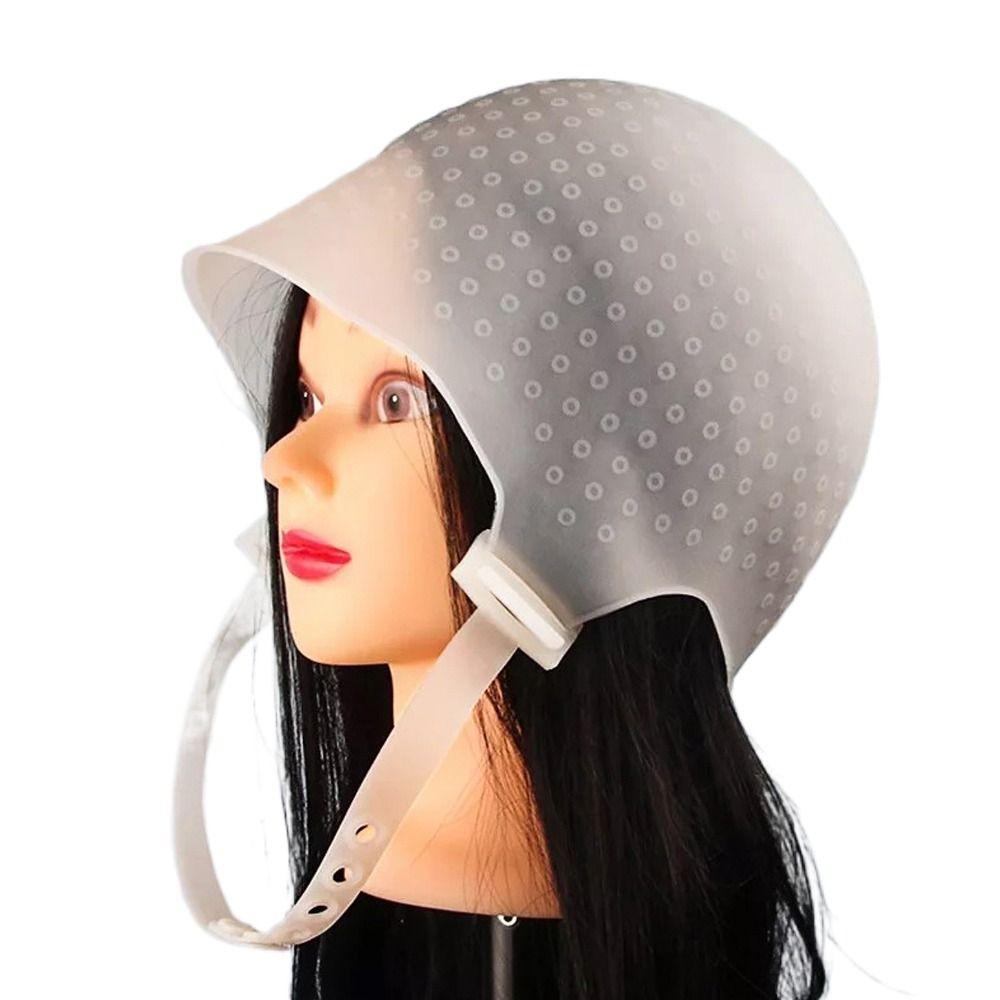 Professional Adjustable Hair Dye Hat Silicone Hair Coloring Cap Beauty Highlighting Dye Cap  Salon