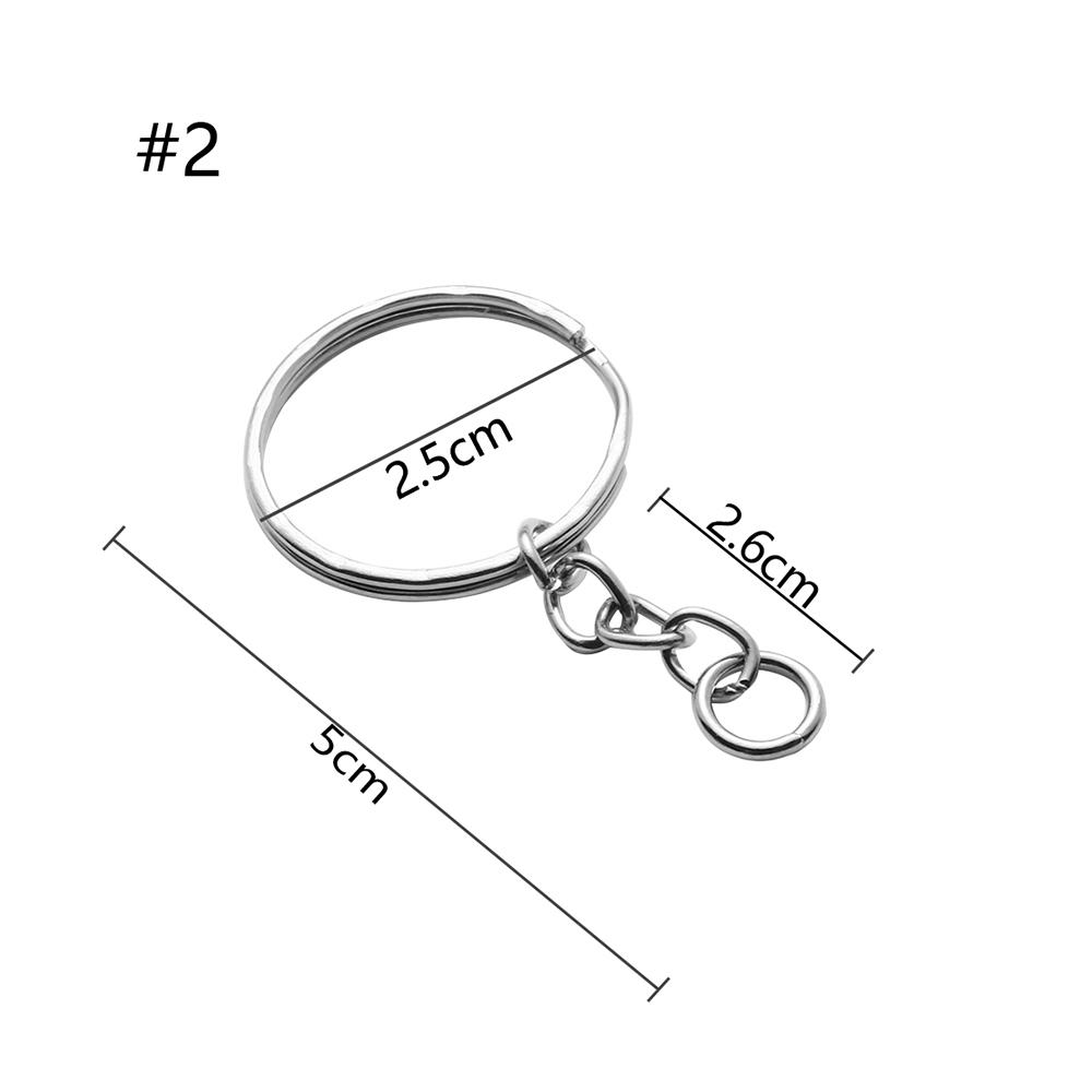 25mm Metal DIY Split Ring Short Chain Keychain Key Fob Keyring