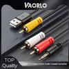 VAORLO Цифро-аналоговый 3,5-мм аудио коаксиальный преобразователь для наушников ТВ PS4 Spdif в RCA аудио декодер USB блок питания