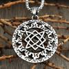 New Vintage Opening Viking Celtic Knot Pendant Nordic Sun Necklace Men's Motorcycle Protector Jewelry Party Gift