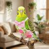 Adjustable Pet Parrot Diaper Fruit Pattern with Bowtie Bird Nappy Soft Fabric Breathable Bird Flight Suits for Cockatiel Pigeons