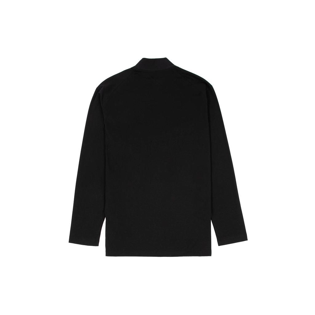 Y-3 Classic Long-Sleeve Mock Neck Black Men Tops GK4497