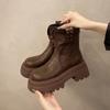 Модные осенне-зимние однотонные новые женские ботинки с нескользящей подошвой 2024 года, высококачественные модные женские ботильоны для активного отдыха Botines Mujer
