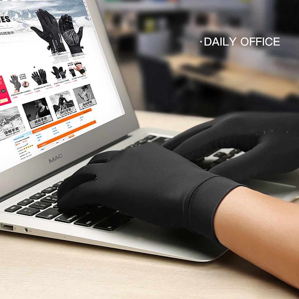 Компрессионные перчатки для лечения артрита. Перчатки с ионами меди и волокнами для защиты от давления. Обучение реабилитации суставов.