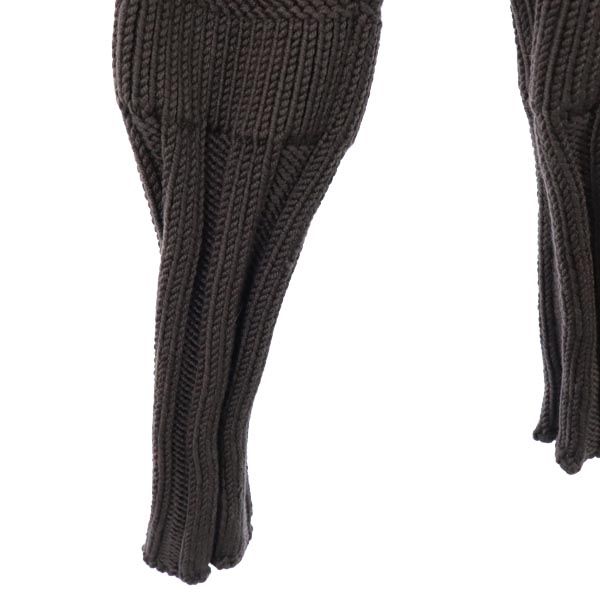 Fendi Сделано в Италии Вязаный свитер с длинным рукавом и V-образным вырезом 40 Коричневый женский б/у