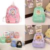Print Animal Charming Capybara Backpack Breathable Nylon Kids School Bag For Preschool And Children Young
