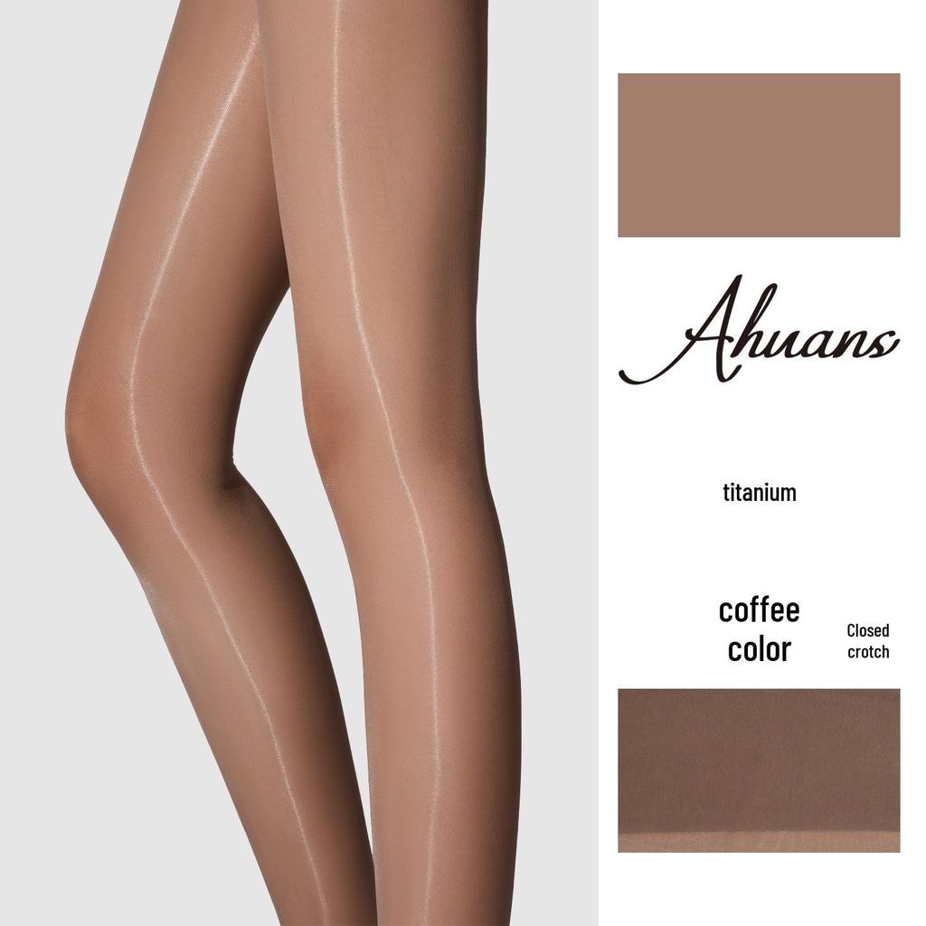 Love Fantasy 'Titanium' Ультратонкие бесшовные колготки: Прозрачные маслянистые чулки с эффектом Авроры, регулируемые по длине, сексуальный черный дизайн.