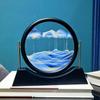 Picture Scenery Painting Sculptures Round Photo Hourglass for Desk Bookshelves Gift Display Office