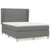 3128438 vidaXL Divan Bed with Mattress Dark Grey 140x190cm Fabric