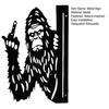 Peek-a-Boo Sasquatch Металлический Знак Средний Палец Sasquatch Знак Животное Выглядывает Знак для Украшения Столба Изгороди Сада Дерева