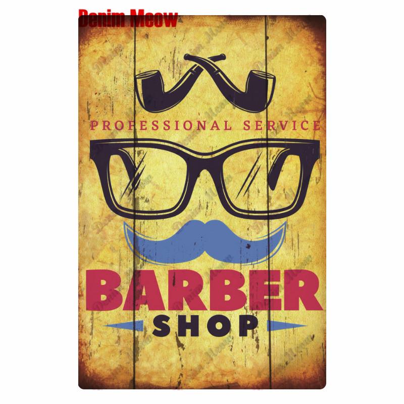 Винтажный металлический плакат BARBER SHOP, жестяная вывеска Cafe Bar Pub, табличка, ретро-стрижка и бритье бороды, железные пластины, домашний декор, WY10