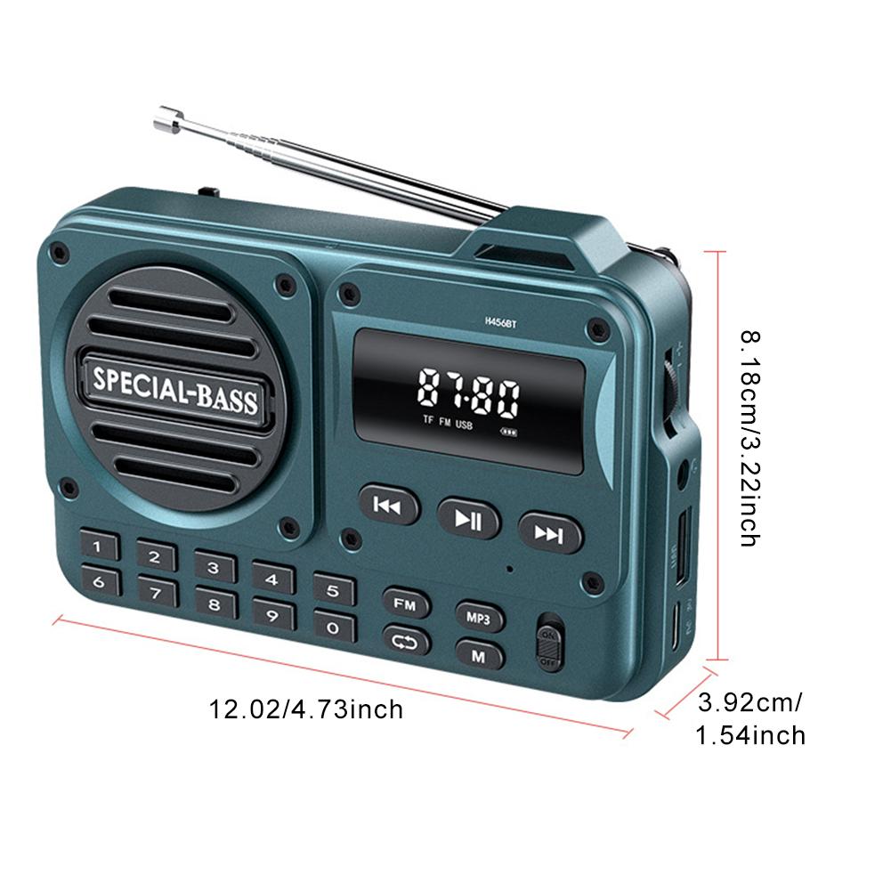 Портативное FM-радио Карманный беспроводной Bluetooth-динамик с FM-радиоприемником USB-слот для SD-карты MP3-плеер Перезаряжаемое FM-радио