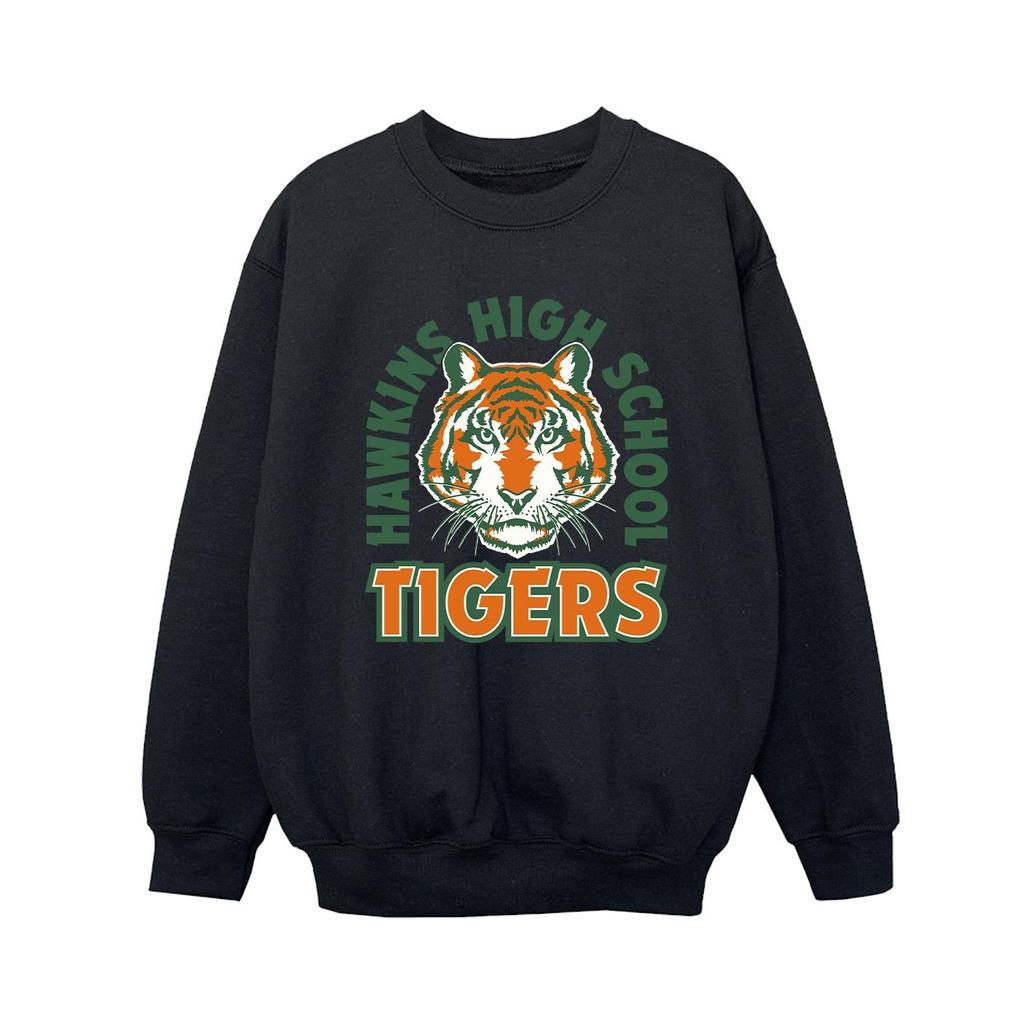 Netflix Boys Stranger Things Hawkins Arch Tiger Sweatshirt