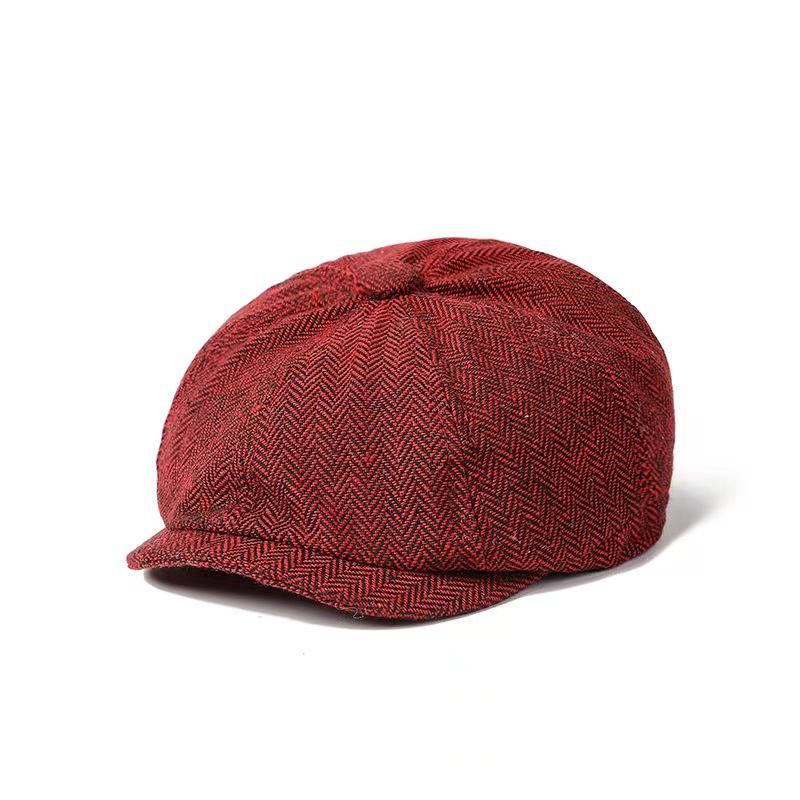 1 шт. Мужская шапка-бини в елочку, теплая, легко носить, многофункциональная твидовая кепка газетчика, подходит для повседневной носки, прогулок, игры в гольф