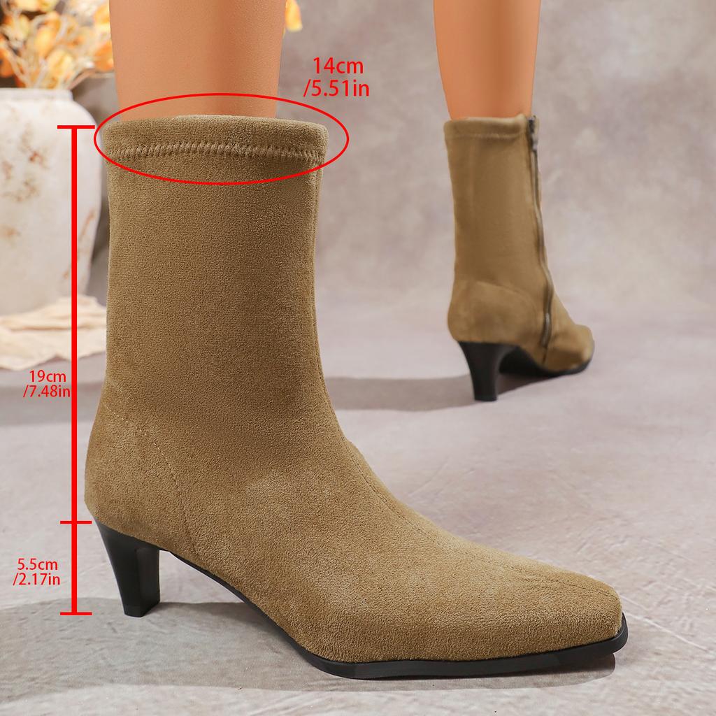 Fashion New Women Stretch Ankle Boots Sexy Pointed Toe Short Botas Shoes Fashion Partys Stiletto High Heel Socks Botas Botas De Mujer