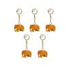 Новый набор из 5 шт. деревянных брелоков в виде резных и расписных слонов