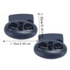 30pcs 17x15mm Spring Stopper Fasteners Double Hole Design Double Hole Toggles  For Drawstrings
