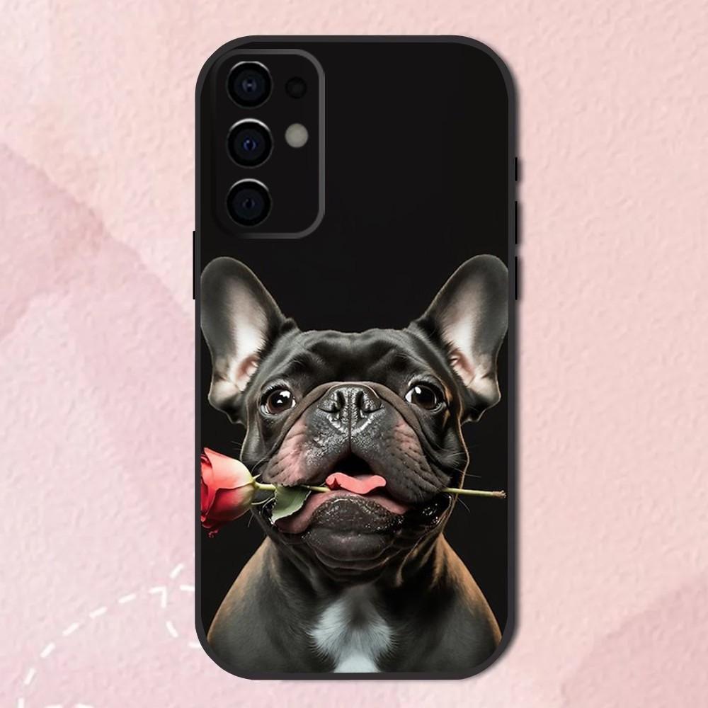 French Bulldog Dog Pet Phone Case For Samsung S24,S21,S22,S23,S30,Ultra,S20,Plus,Fe,Lite,Note,10,9,5G Black Soft Shell