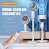 Pedestal Fan Powerful Air Circulator Quiet USB Standing Fan 38-82cm Adjustable Floor