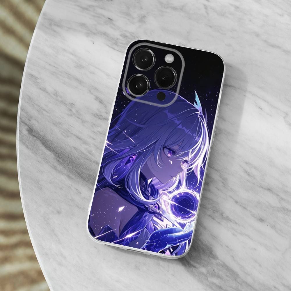 Genshin Impact Skirk Игра Для iPhone 12,Mini,16,X,17,Plus,11,Max,13,XR,15,Pro,14,SE,XS,Прозрачный Мягкий Чехол